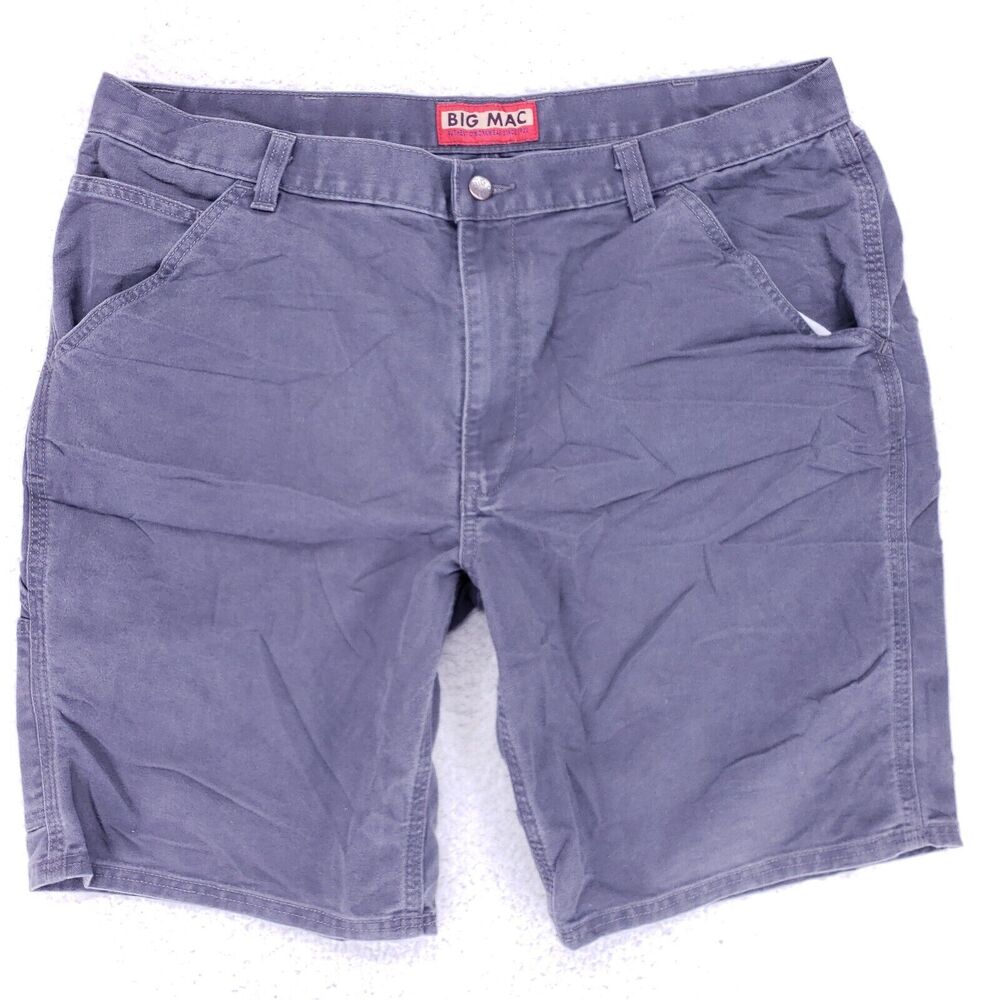 Big Mac Jean Shorts Denim Cotton Mens SZ 42 Black Straight VTG Carpenter 90s Y2K
